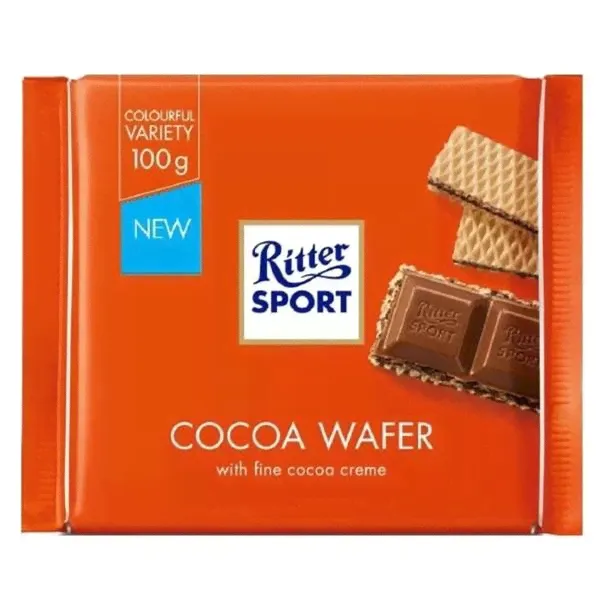 Шоколад Ritter Sport молочный вафля и какао мусс 100г Германия